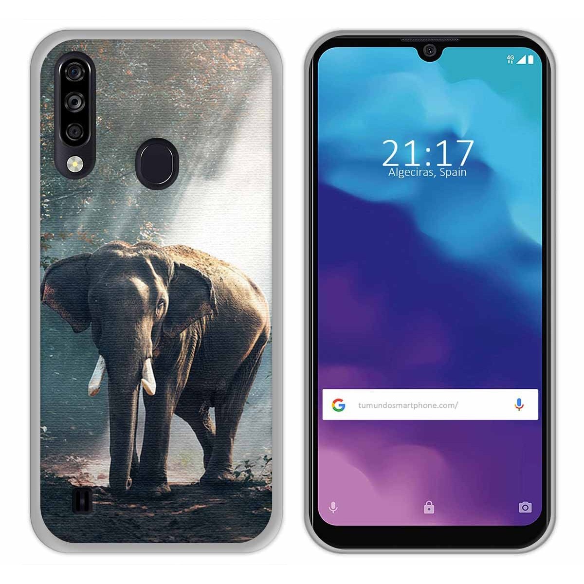 Funda Gel Tpu para ZTE Blade A7 2020 diseño Elefante Dibujos