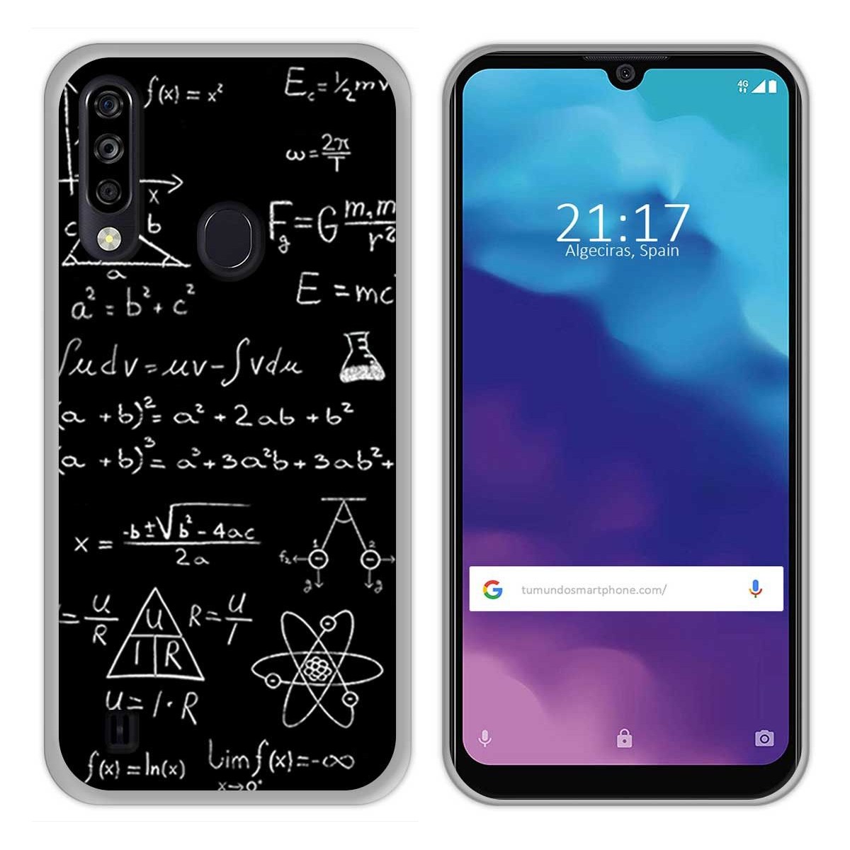 Funda Gel Tpu para ZTE Blade A7 2020 diseño Formulas Dibujos