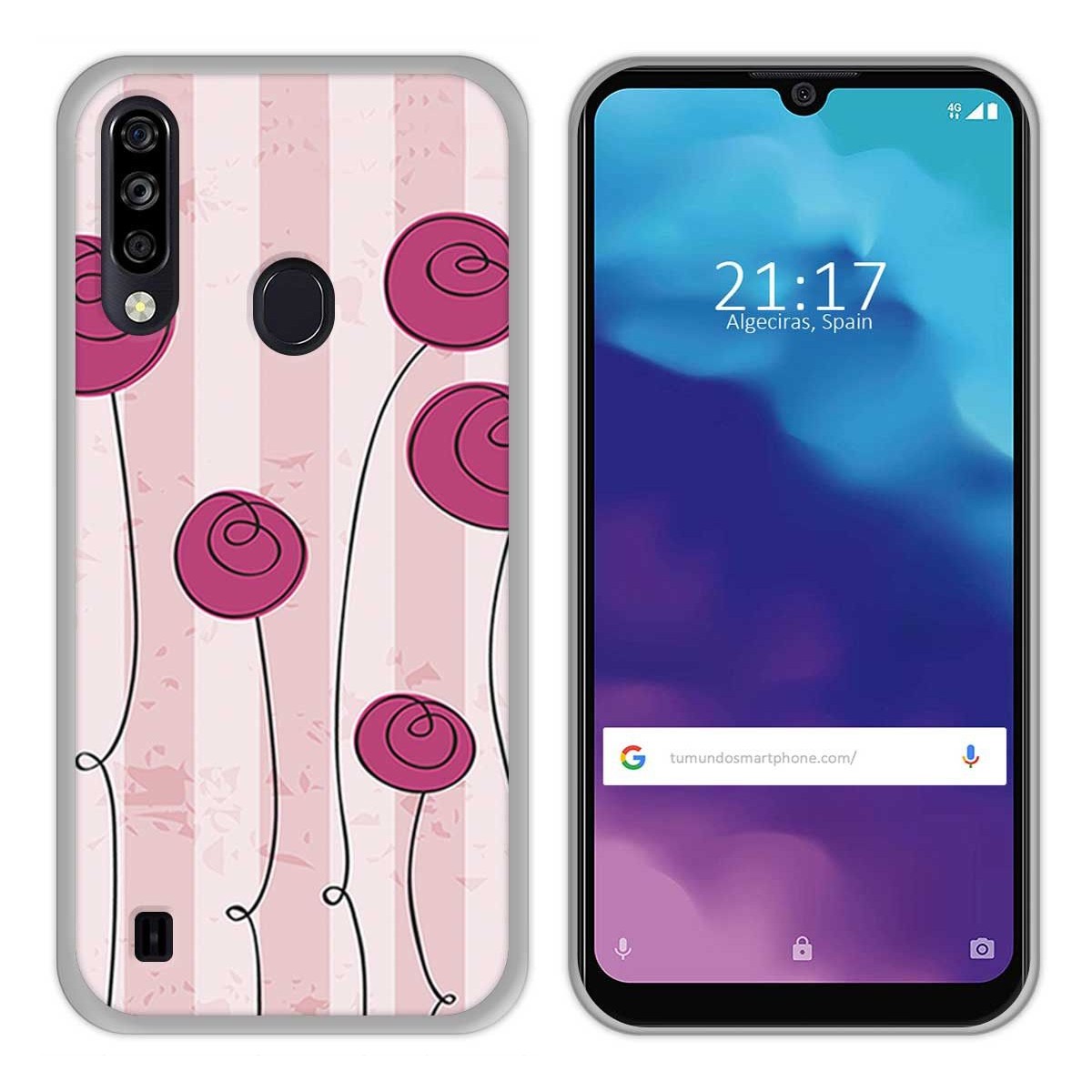 Funda Gel Tpu para ZTE Blade A7 2020 diseño Flores Vintage Dibujos