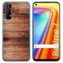 Funda Gel Tpu para Realme 7 diseño Madera 02 Dibujos