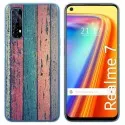 Funda Gel Tpu para Realme 7 diseño Madera 10 Dibujos