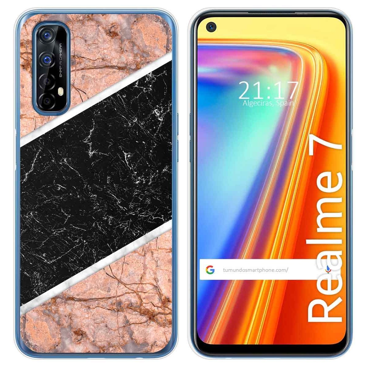 Funda Gel Tpu para Realme 7 diseño Mármol 07 Dibujos