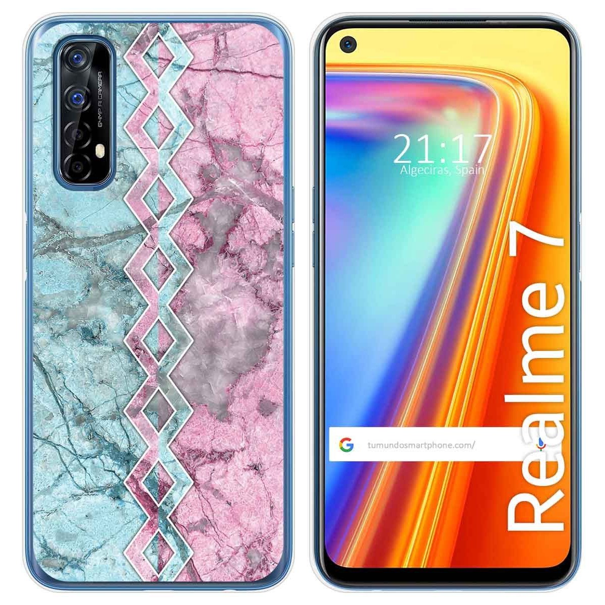 Funda Gel Tpu para Realme 7 diseño Mármol 08 Dibujos