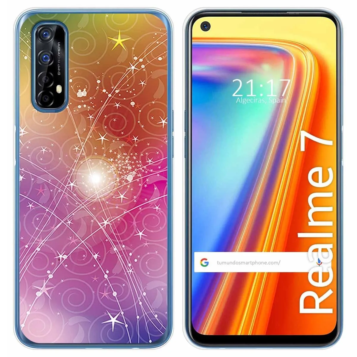 Funda Gel Tpu para Realme 7 diseño Abstracto Dibujos