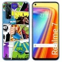 Funda Gel Tpu para Realme 7 diseño Comic Dibujos