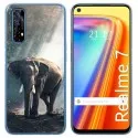 Funda Gel Tpu para Realme 7 diseño Elefante Dibujos