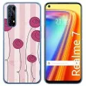 Funda Gel Tpu para Realme 7 diseño Flores Vintage Dibujos