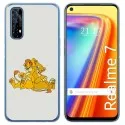 Funda Gel Tpu para Realme 7 diseño Leones Dibujos