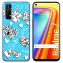 Funda Gel Tpu para Realme 7 diseño Mariposas Dibujos