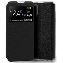 Funda Libro Soporte con Ventana para Samsung Galaxy A42 5G color Negra