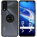 Funda Mate con Borde Negra y Anillo Giratorio 360 para Vivo Y20s / Y11s