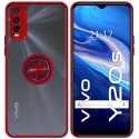 Funda Mate con Borde Rojo y Anillo Giratorio 360 para Vivo Y20s / Y11s