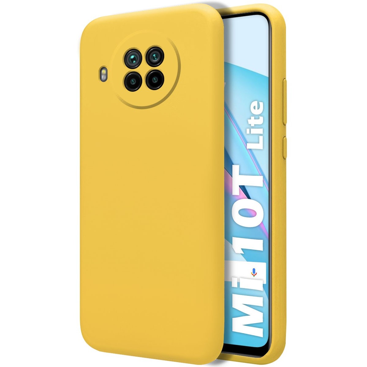 Funda Silicona Líquida Ultra Suave para Xiaomi Mi 10T Lite color Amarilla