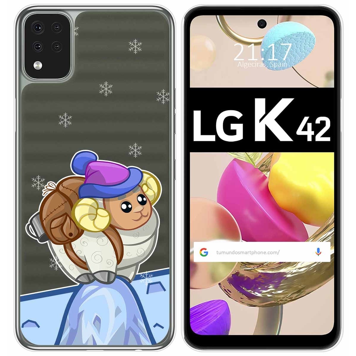 Funda Gel Transparente para LG K42 diseño Cabra Dibujos