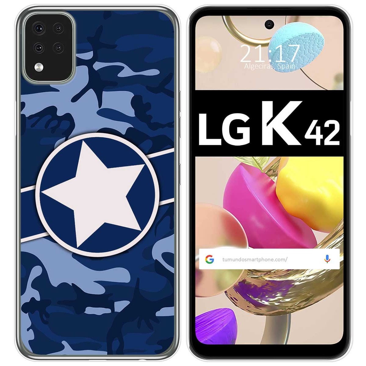 Funda Gel Tpu para LG K42 diseño Camuflaje 03 Dibujos