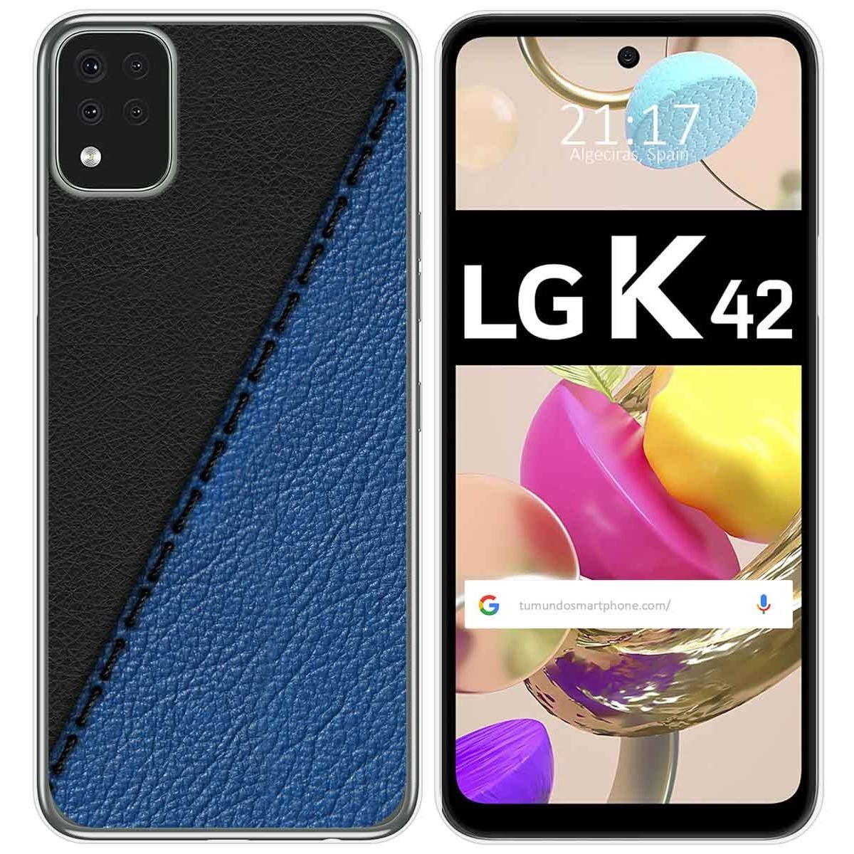 Funda Gel Tpu para LG K42 diseño Cuero 02 Dibujos