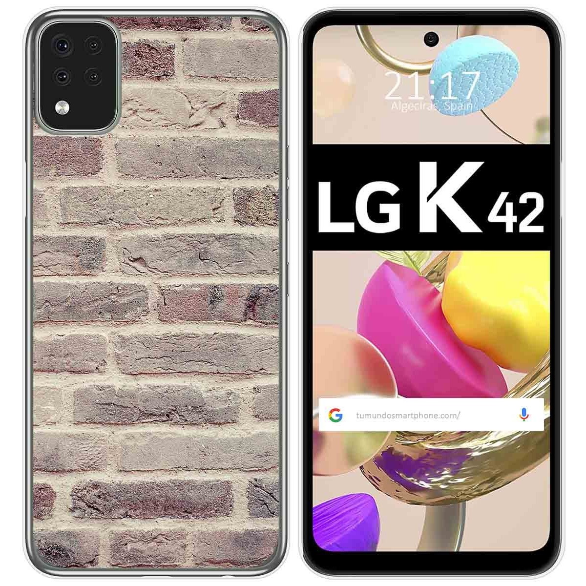 Funda Gel Tpu para LG K42 diseño Ladrillo 01 Dibujos