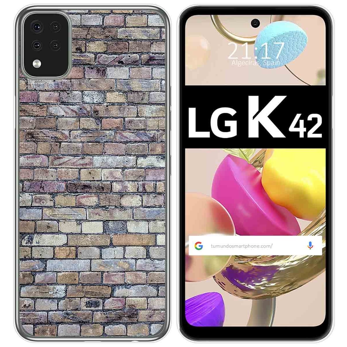 Funda Gel Tpu para LG K42 diseño Ladrillo 02 Dibujos