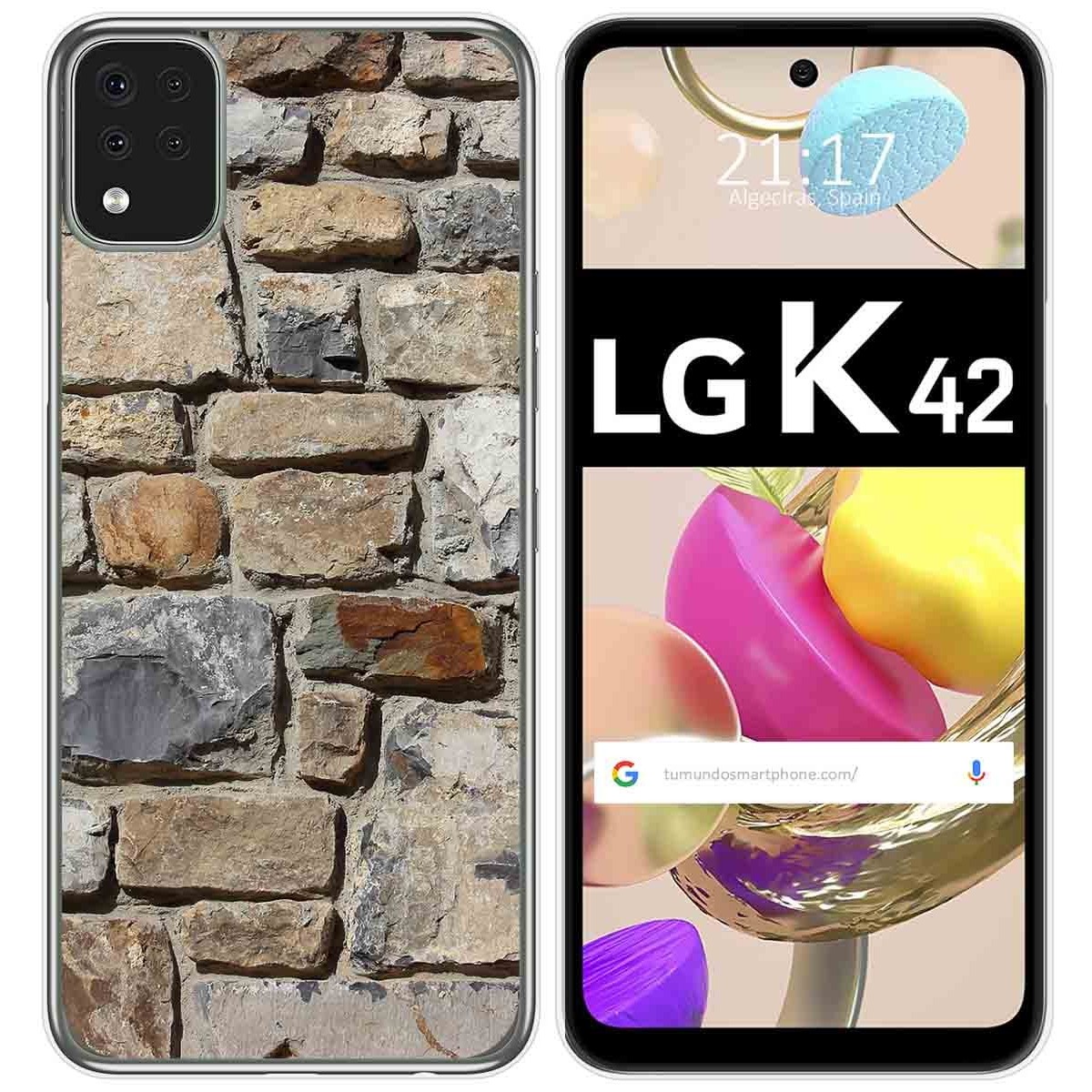 Funda Gel Tpu para LG K42 diseño Ladrillo 03 Dibujos