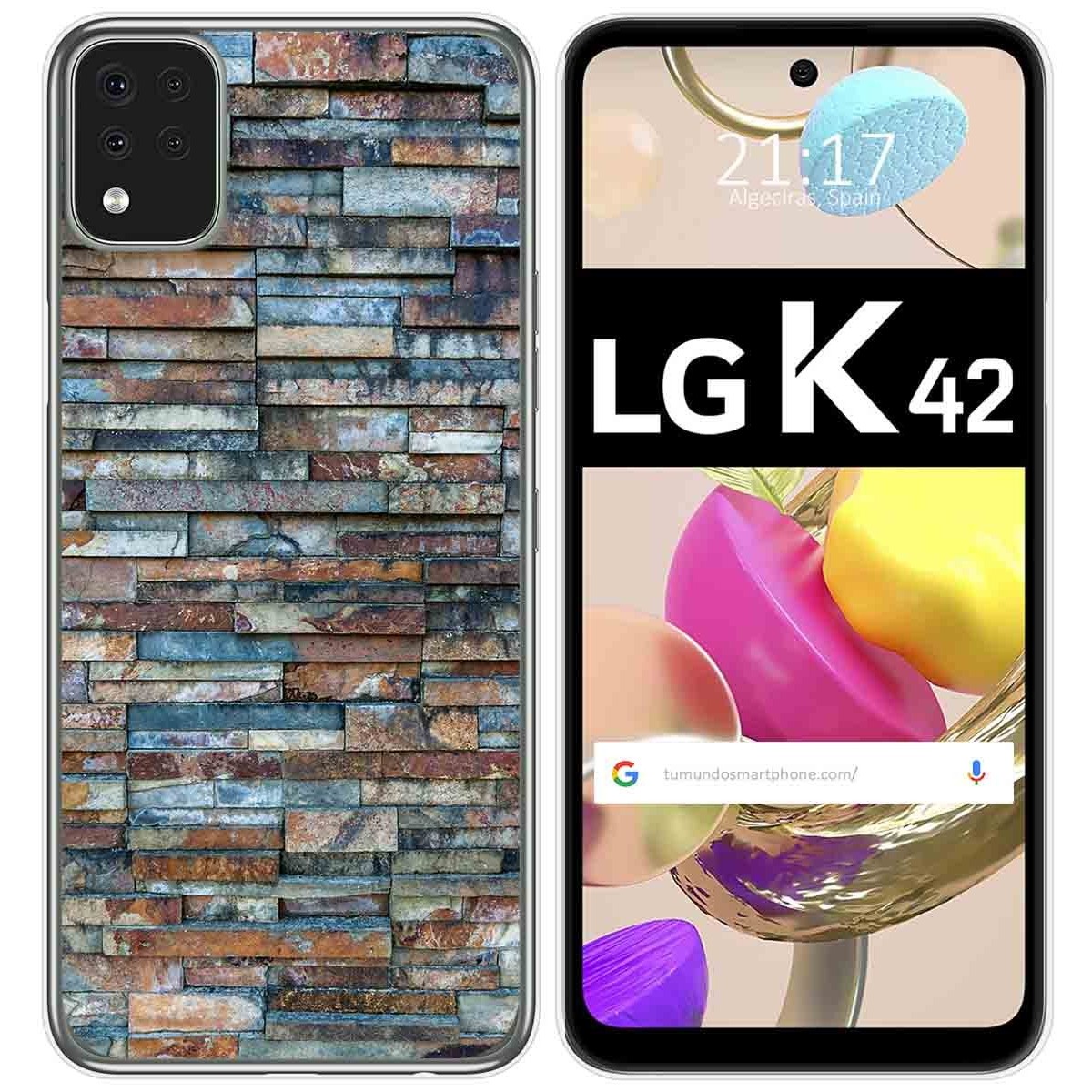 Funda Gel Tpu para LG K42 diseño Ladrillo 05 Dibujos