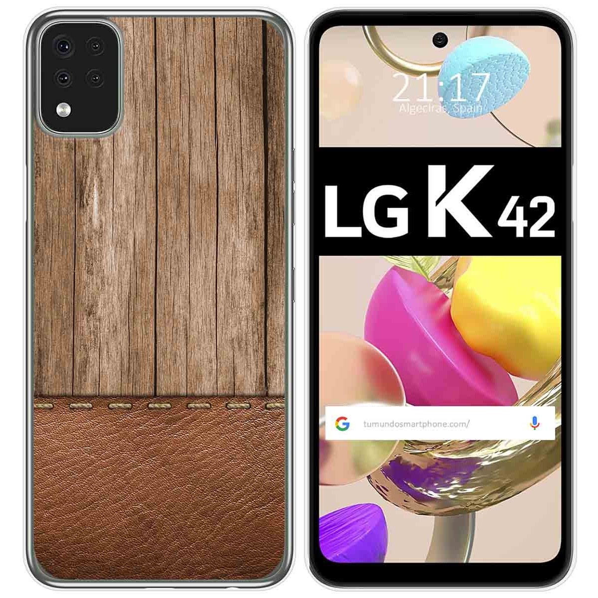 Funda Gel Tpu para LG K42 diseño Madera 09 Dibujos