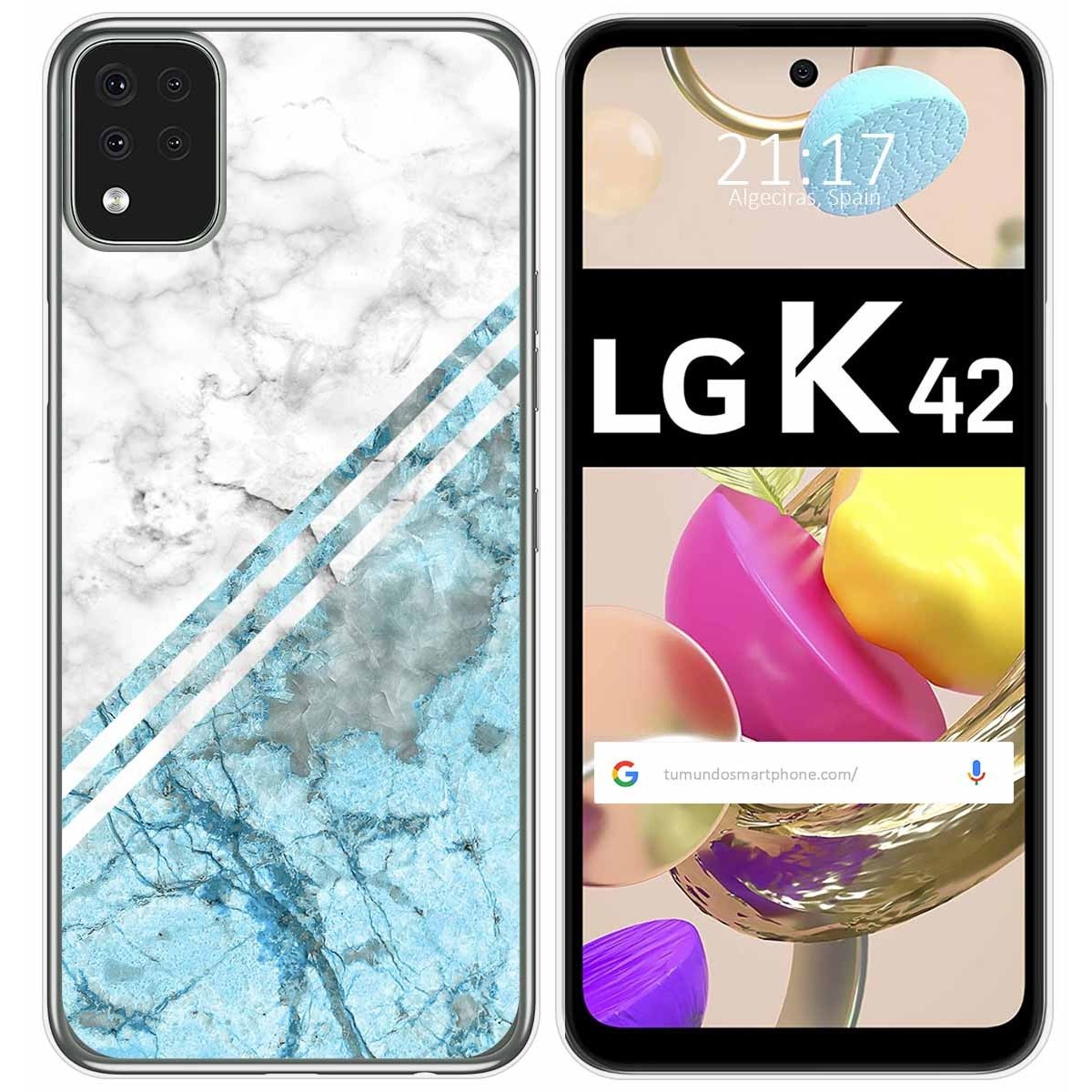 Funda Gel Tpu para LG K42 diseño Mármol 02 Dibujos