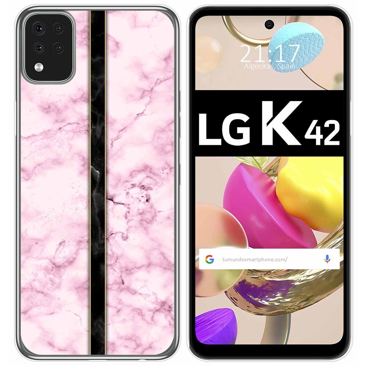 Funda Gel Tpu para LG K42 diseño Mármol 04 Dibujos