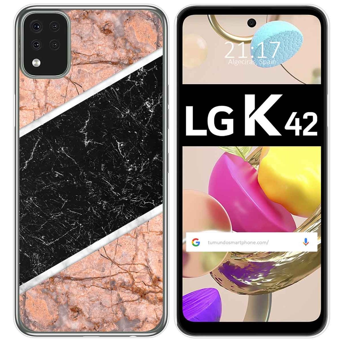 Funda Gel Tpu para LG K42 diseño Mármol 07 Dibujos