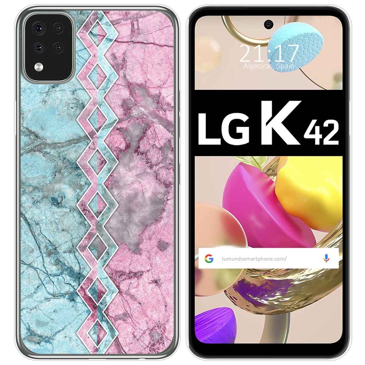 Funda Gel Tpu para LG K42 diseño Mármol 08 Dibujos