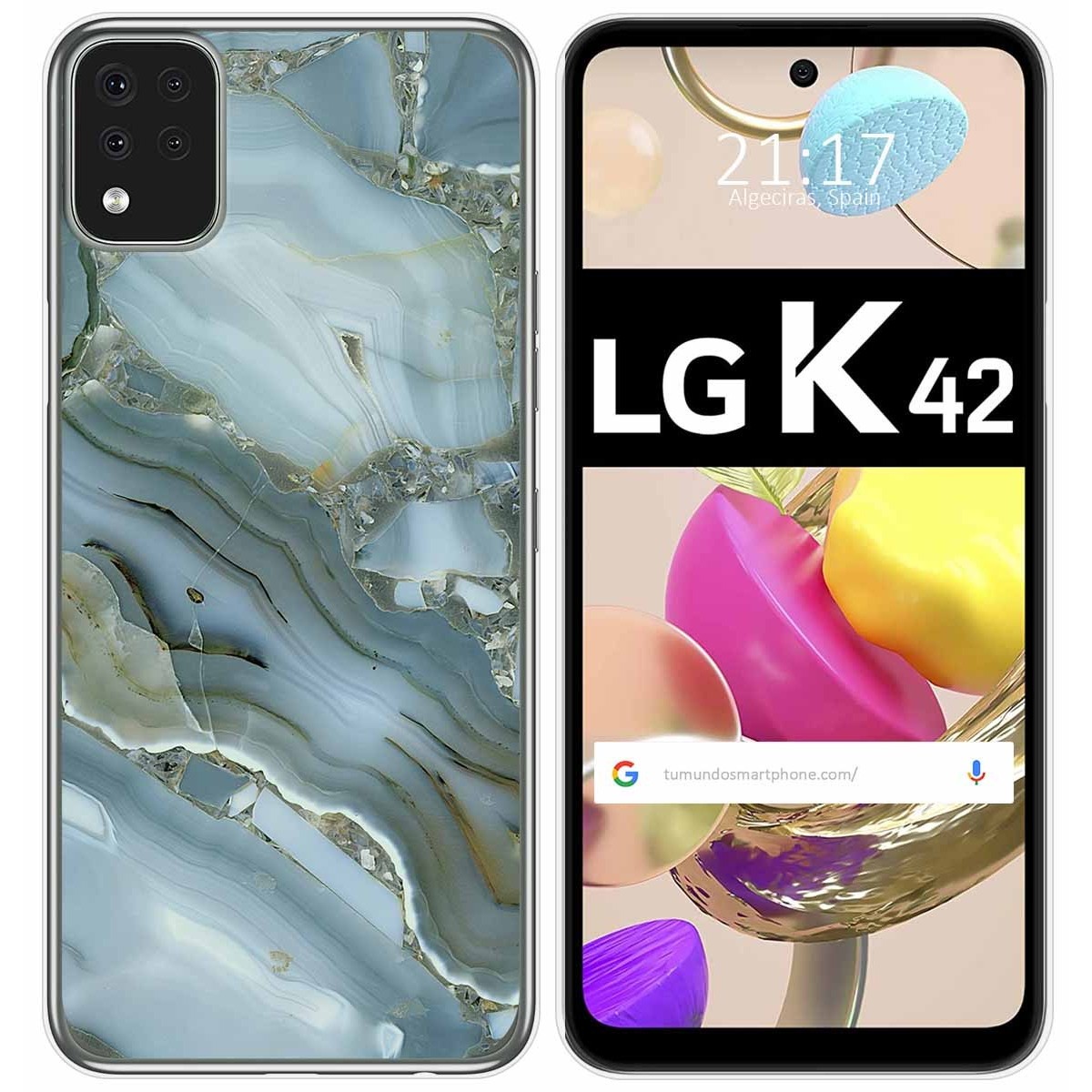 Funda Gel Tpu para LG K42 diseño Mármol 09 Dibujos