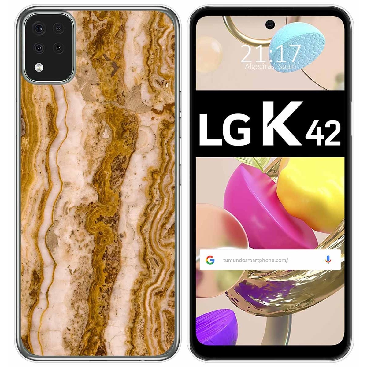 Funda Gel Tpu para LG K42 diseño Mármol 10 Dibujos