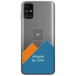 Personaliza tu Funda Gel Silicona Transparente con tu Fotografia para Samsung Galaxy M31s dibujo personalizada