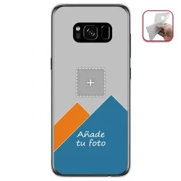 Personaliza tu Funda Gel Silicona Transparente con tu Fotografia para Samsung Galaxy S8 Plus Dibujo Personalizada