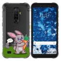 Funda Gel Transparente para Ulefone Armor X8 diseño Conejo Dibujos