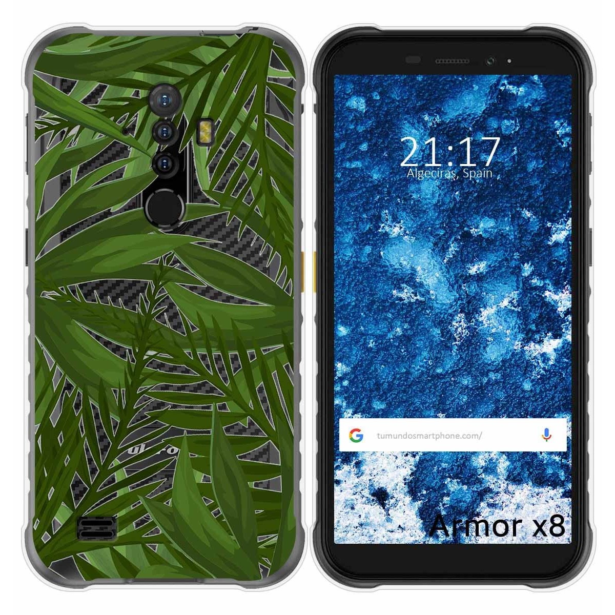 Funda Gel Transparente para Ulefone Armor X8 diseño Jungla Dibujos