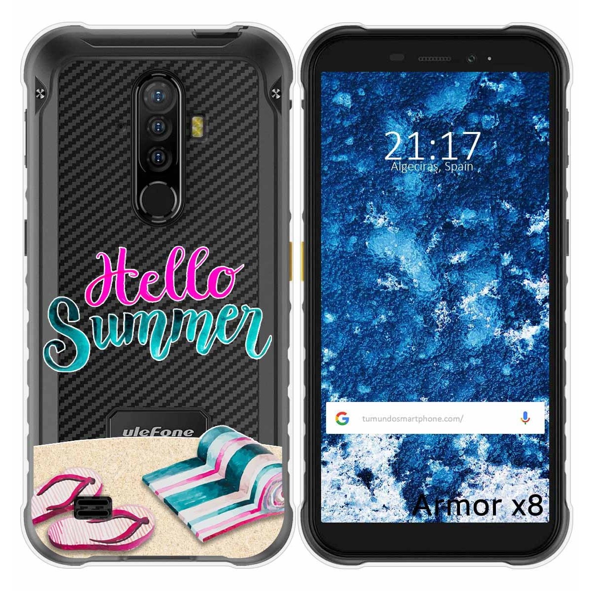 Funda Gel Transparente para Ulefone Armor X8 diseño Summer Dibujos