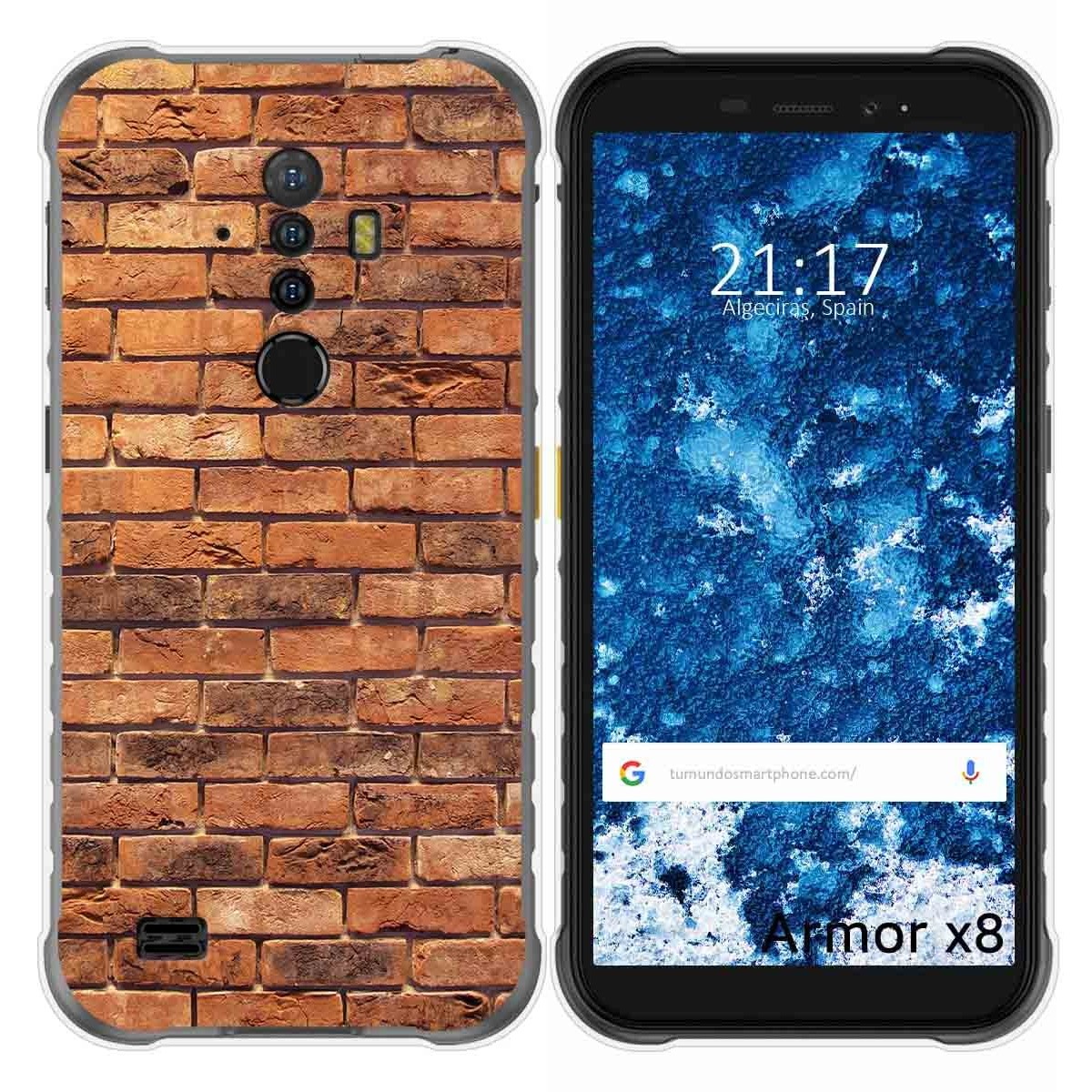 Funda Gel Tpu para Ulefone Armor X8 diseño Ladrillo 04 Dibujos