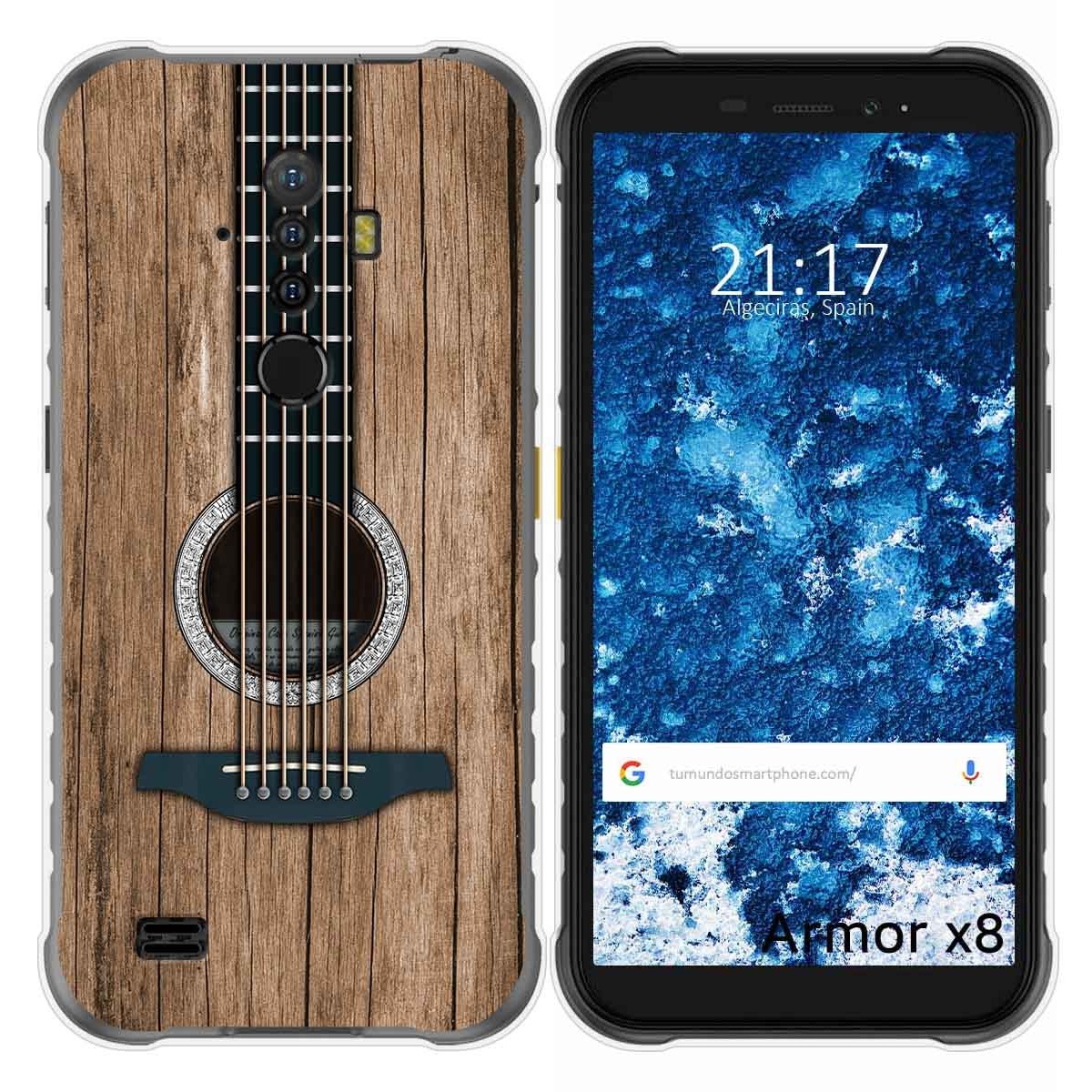 Funda Gel Tpu para Ulefone Armor X8 diseño Madera 11 Dibujos