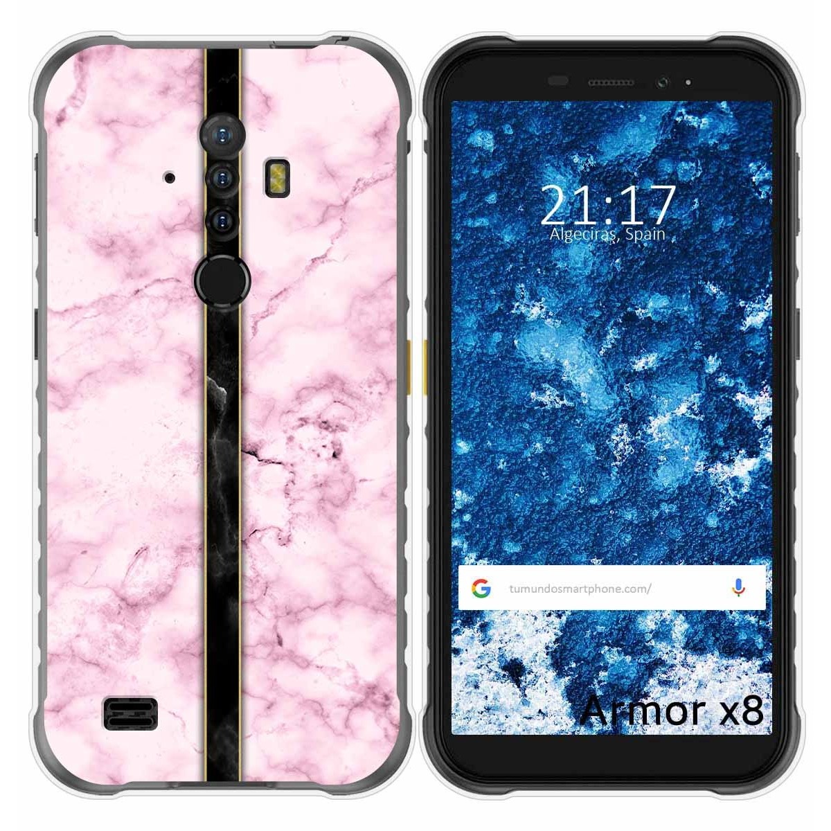 Funda Gel Tpu para Ulefone Armor X8 diseño Mármol 04 Dibujos