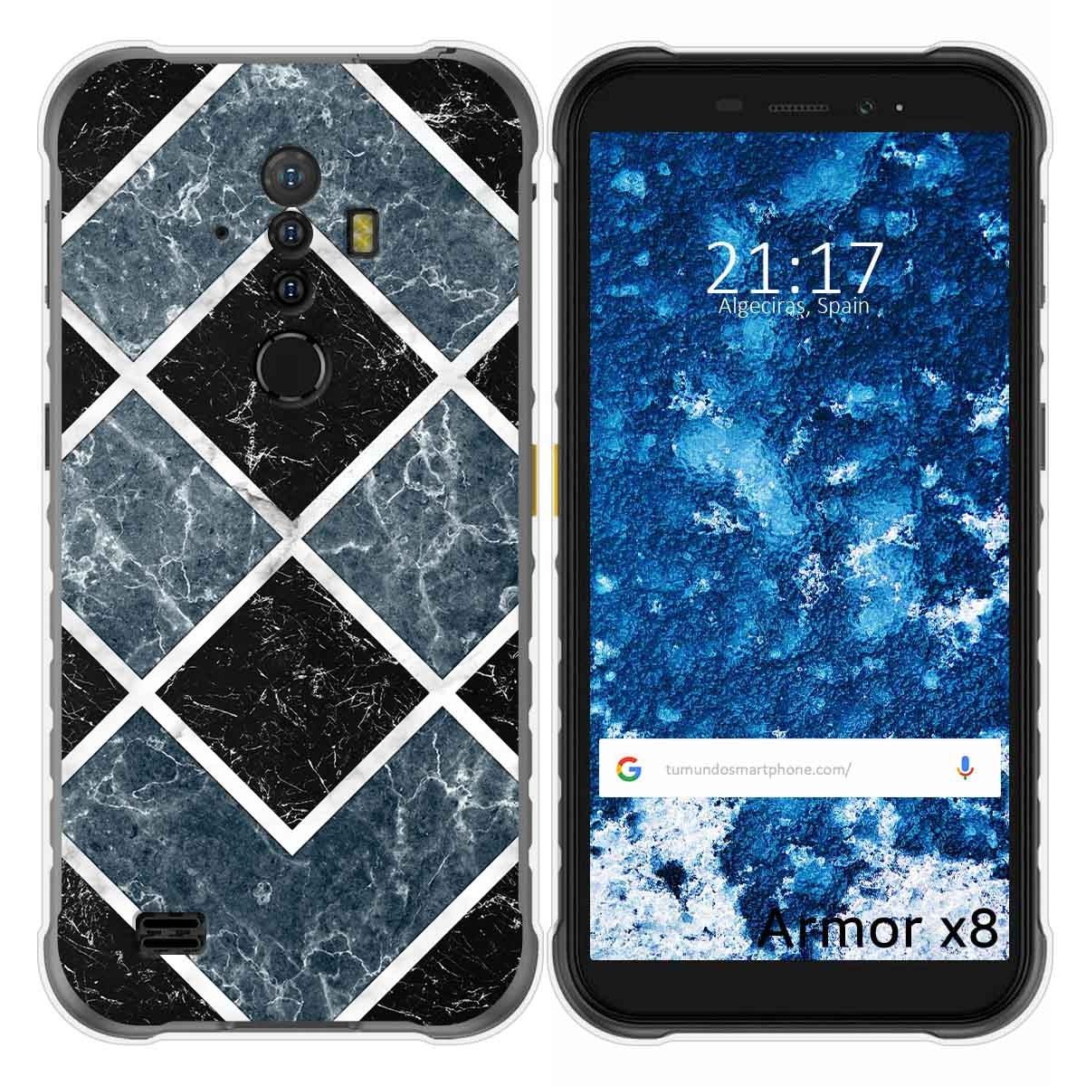 Funda Gel Tpu para Ulefone Armor X8 diseño Mármol 06 Dibujos