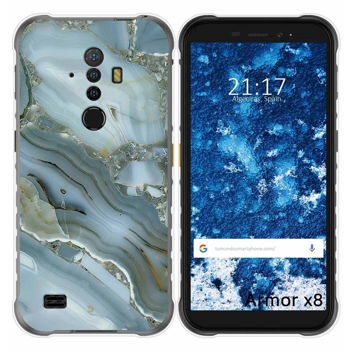 Funda Gel Tpu para Ulefone Armor X8 diseño Mármol 09 Dibujos