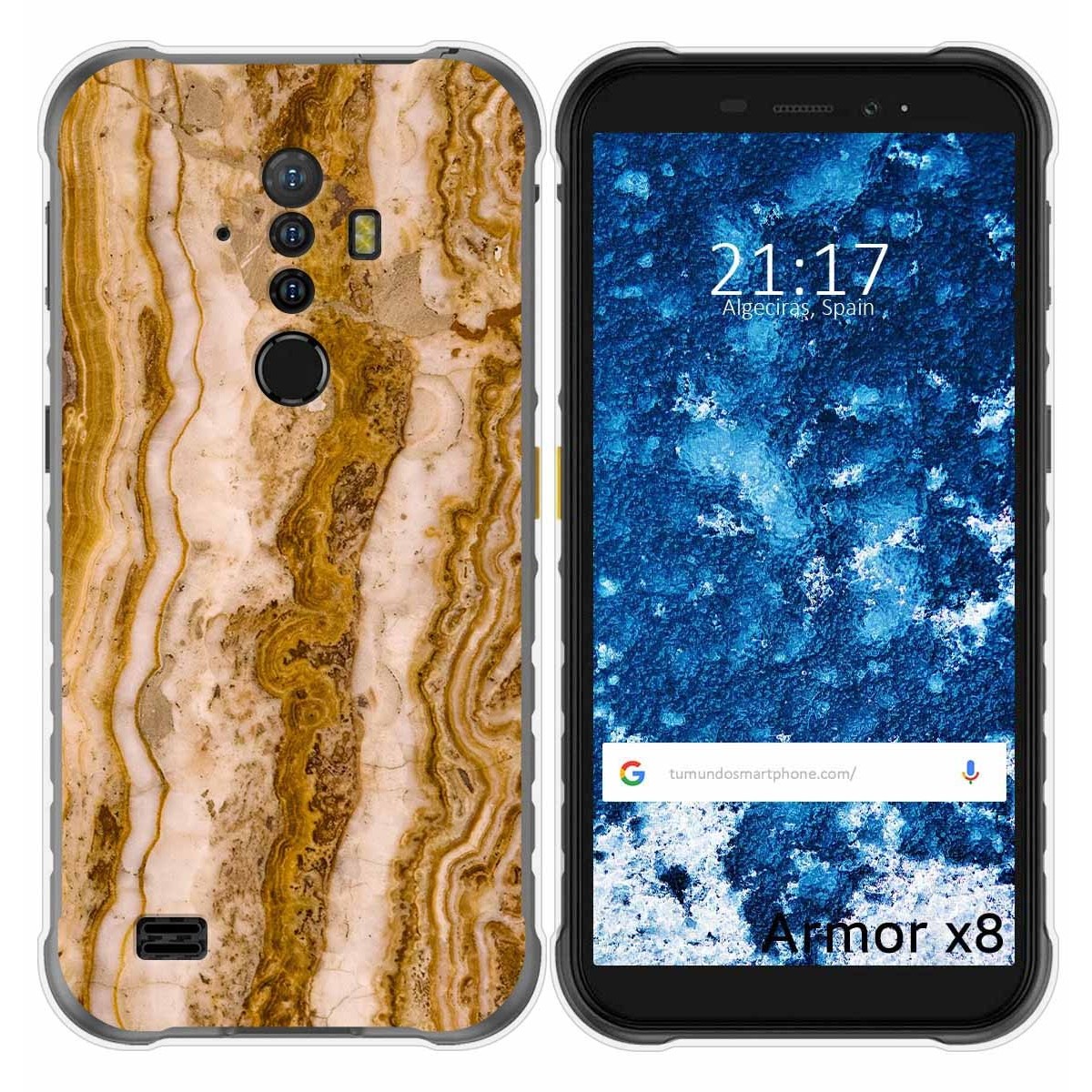 Funda Gel Tpu para Ulefone Armor X8 diseño Mármol 10 Dibujos