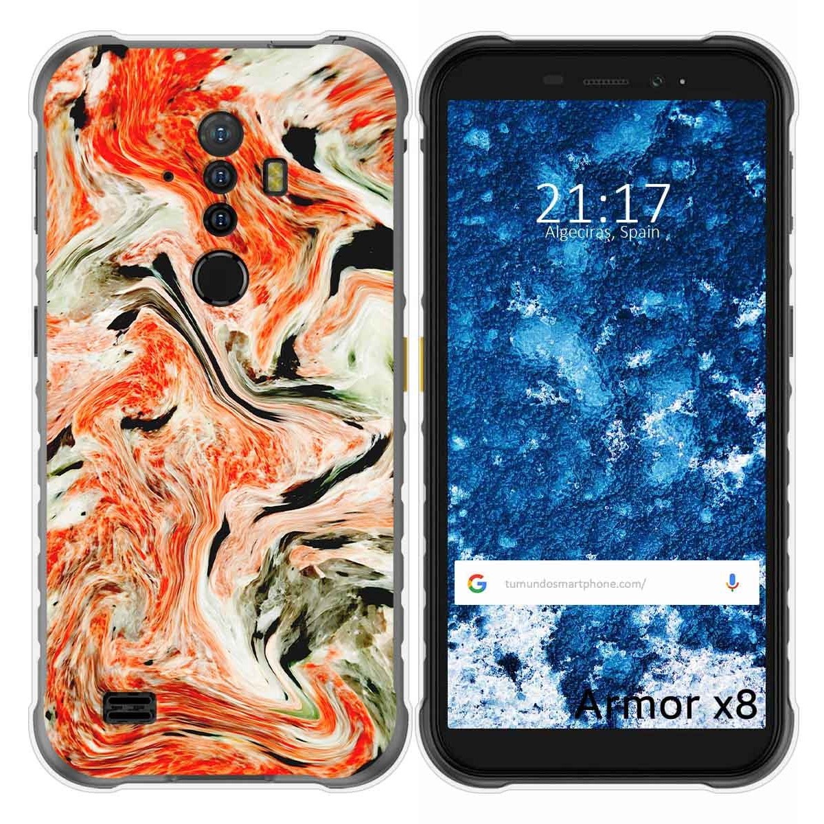 Funda Gel Tpu para Ulefone Armor X8 diseño Mármol 12 Dibujos