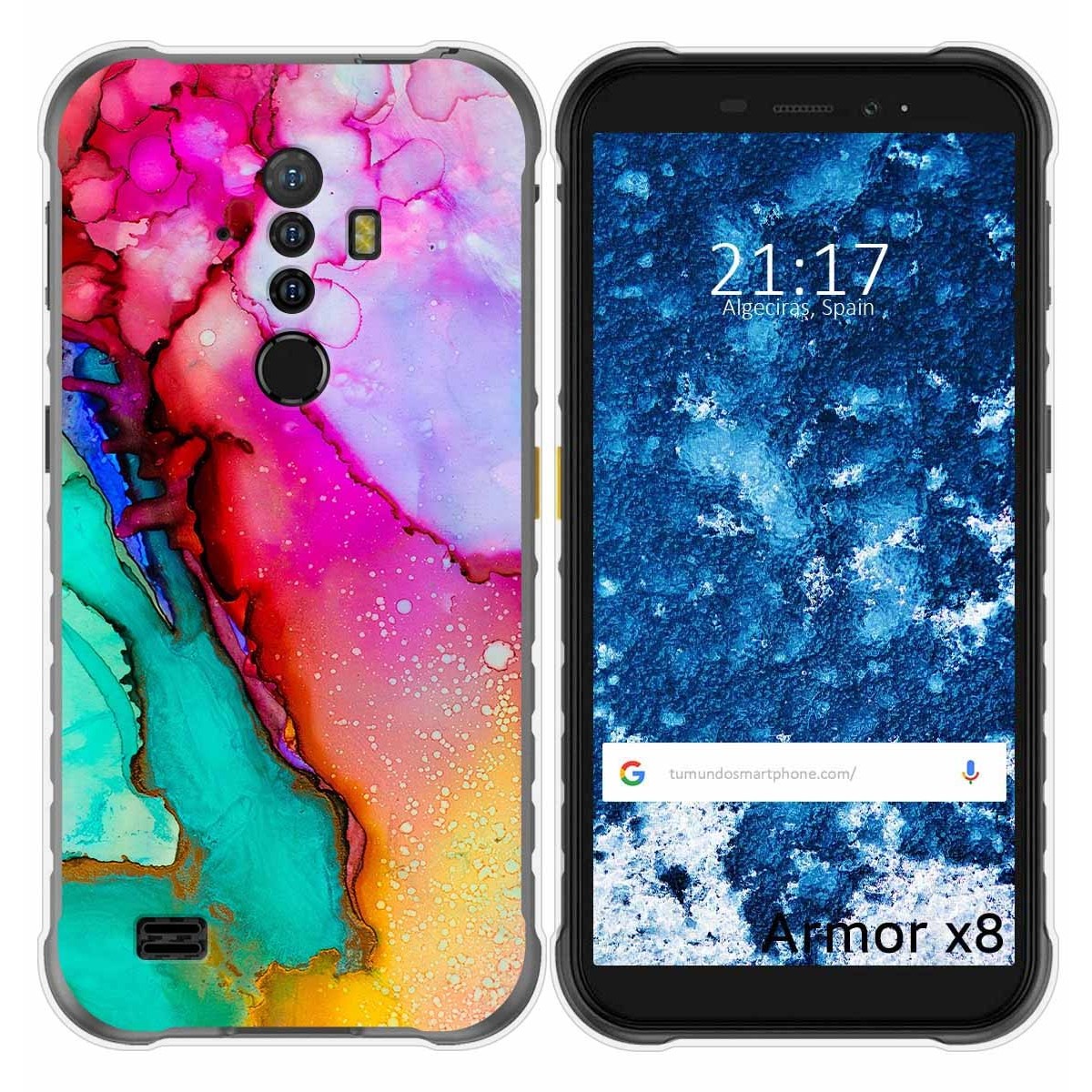 Funda Gel Tpu para Ulefone Armor X8 diseño Mármol 15 Dibujos