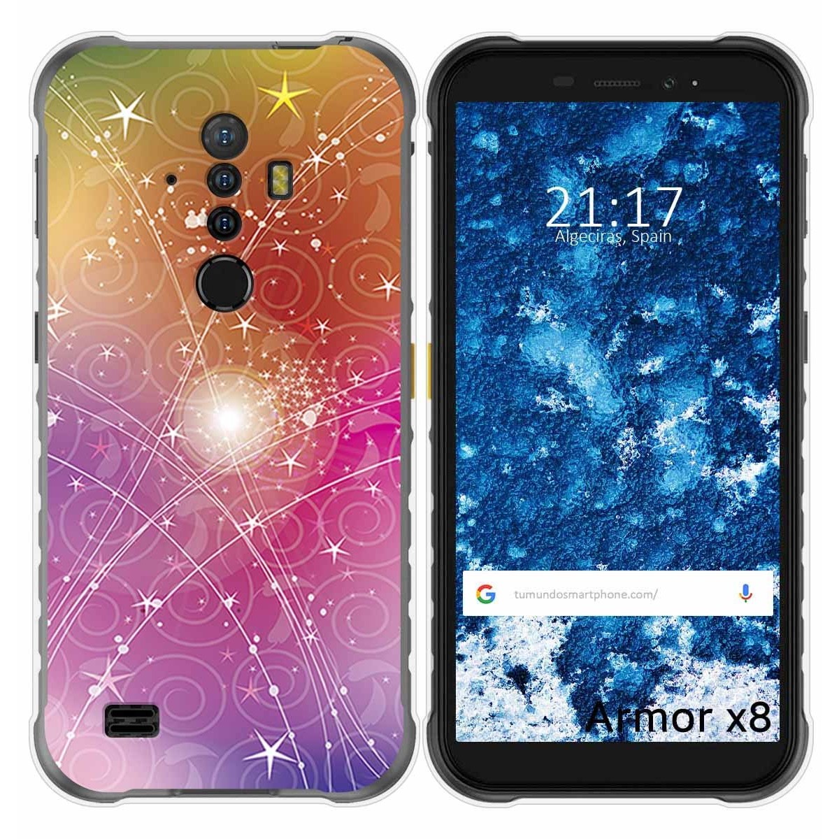 Funda Gel Tpu para Ulefone Armor X8 diseño Abstracto Dibujos