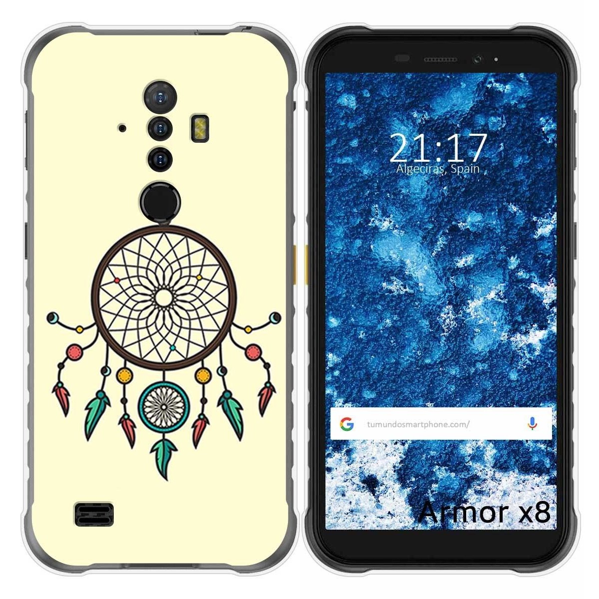 Funda Gel Tpu para Ulefone Armor X8 diseño Atrapasueños Dibujos