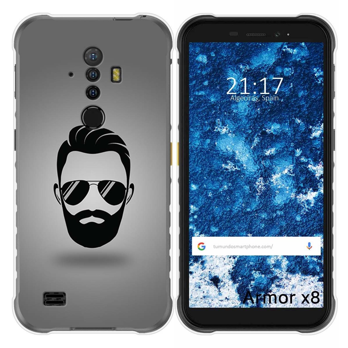 Funda Gel Tpu para Ulefone Armor X8 diseño Barba Dibujos