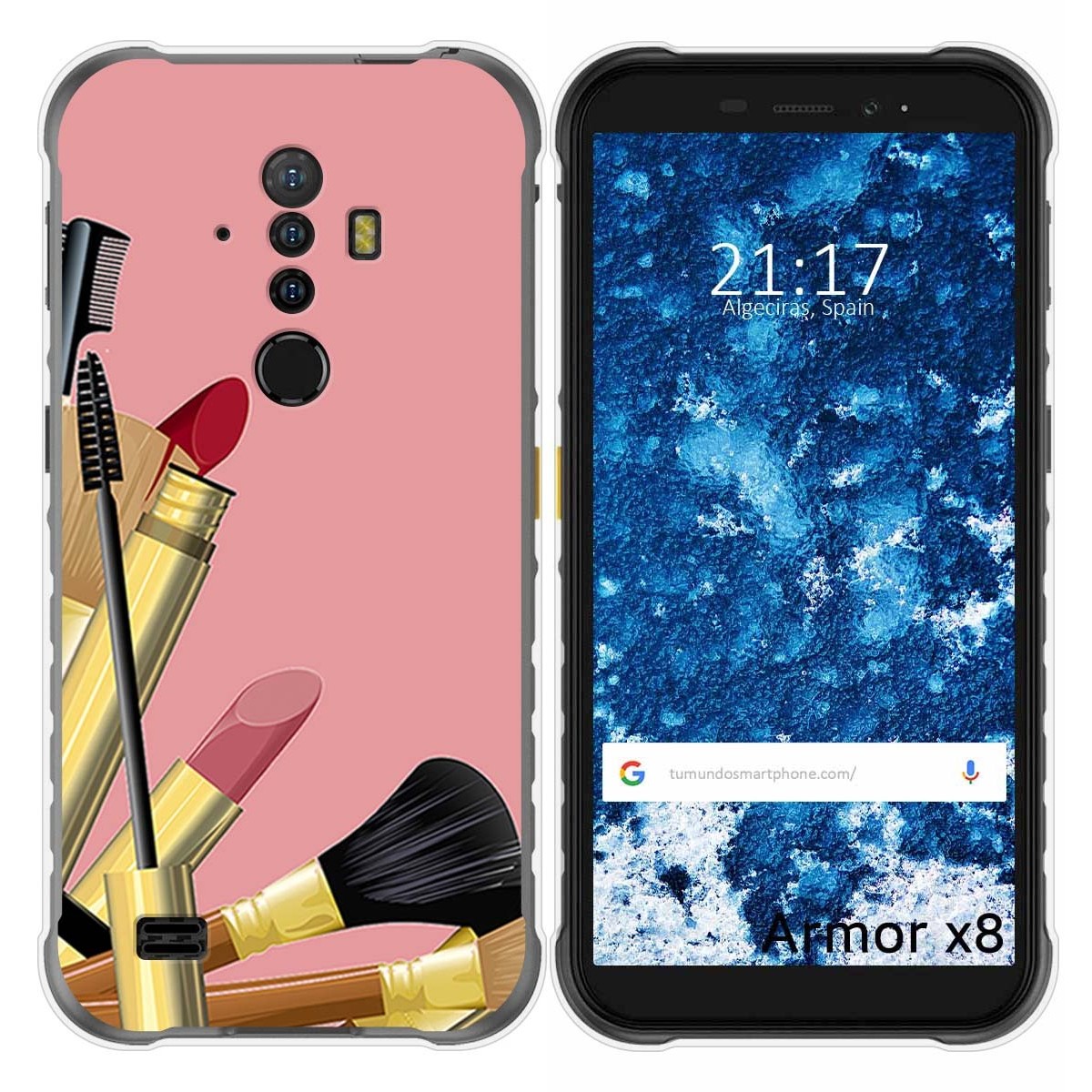 Funda Gel Tpu para Ulefone Armor X8 diseño Brochas Dibujos