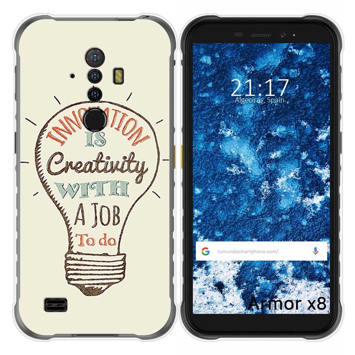 Funda Gel Tpu para Ulefone Armor X8 diseño Creativity Dibujos