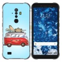 Funda Gel Tpu para Ulefone Armor X8 diseño Furgoneta Dibujos